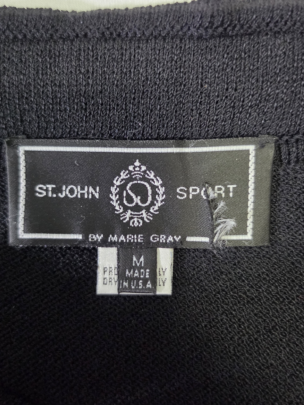 St John Sport by Marie Gray Classic Black Maxi Skirt Size Med - Picture 9 of 9